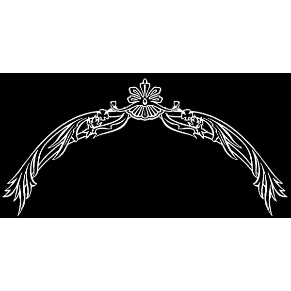 Гравировка виньетка «Оригинальный узор в стиле ангельских крыльев»