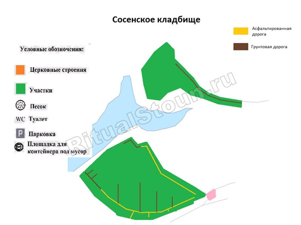 Востряковское кладбище схема