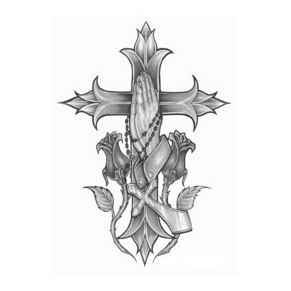 Гравировка «Крест с лилиями»