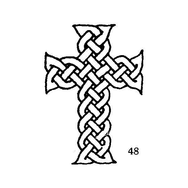 Гравировка Латинский крест в виде кельтского узора