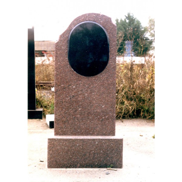 Памятник комбинированный с черной вставкой