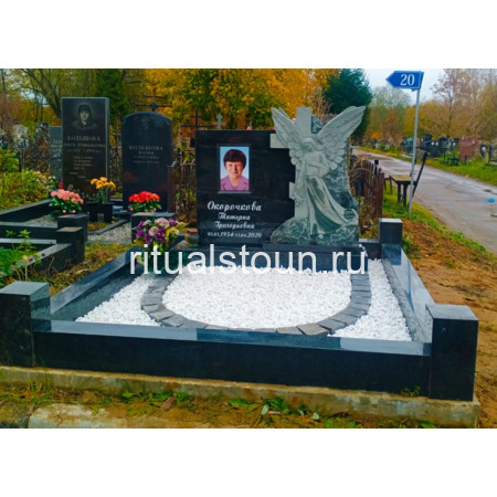 Реставрация могилы на Щербинском кладбище с установкой уникального памятника с ангелом