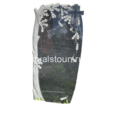 Памятник с дубом и крестом 125x60 Памятник с дубом и крестом 125x60