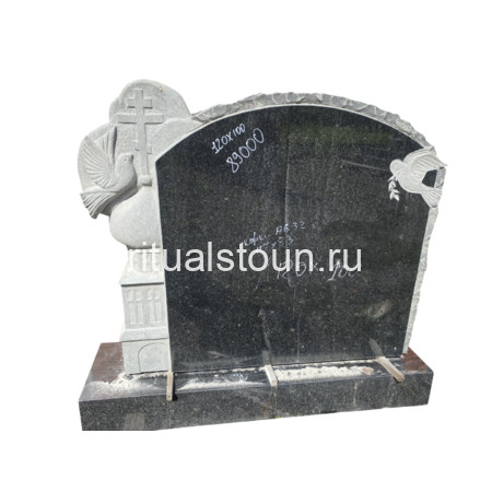 Эксклюзивный памятник с голубями и храмом 120x100 Эксклюзивный памятник с голубями и храмом 120x100